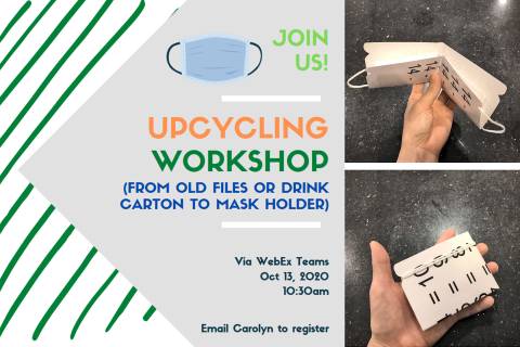 Announcement for and results of the upcycling workshop