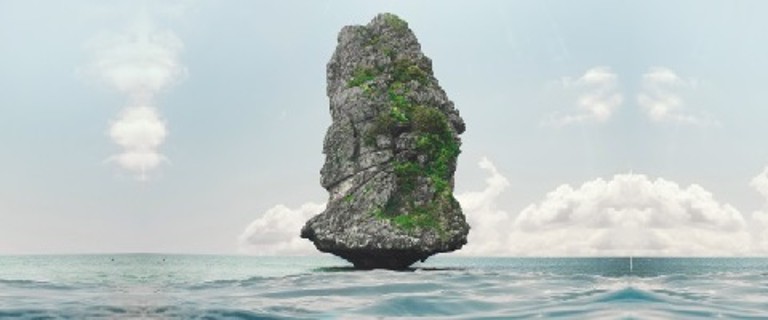 Rock in ocean