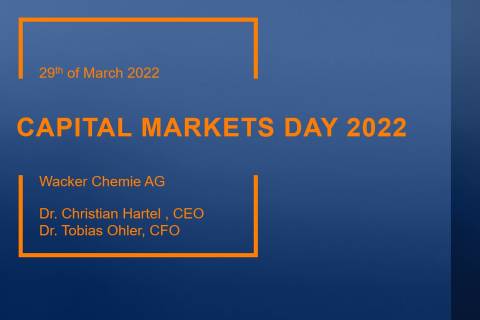 WACKER Capital Markets Day 2022 (März 29)