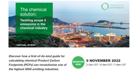 Tackling scope 3 emissions in the chemical industry - Together for Sustainability - Virtual Event, November 9, 2022