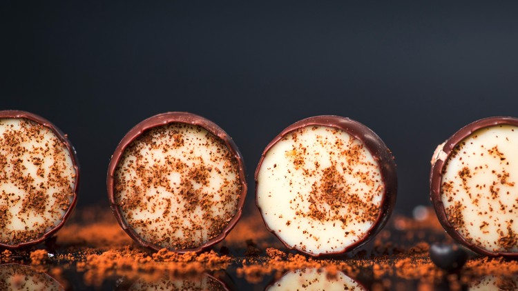 Pralinen in Nahaufnahme