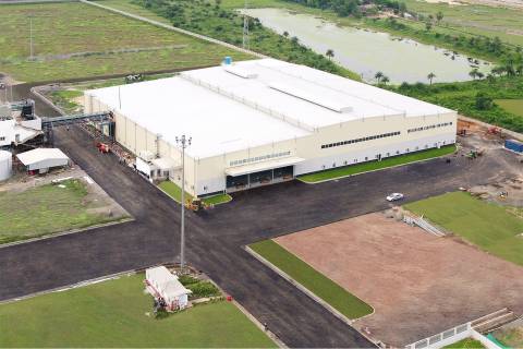Luftaufnahme des Produktionsstandorts Panagarh in Indien