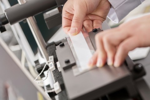 Close-up of a product test in the laboratory