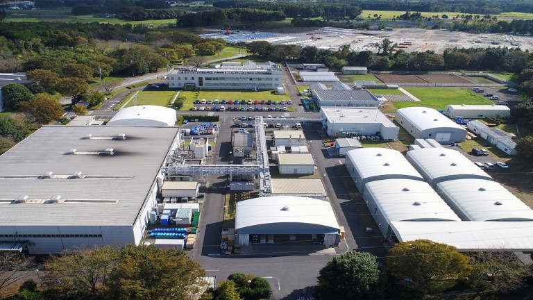 Luftaufnahme vom Standort Tsukuba in Japan