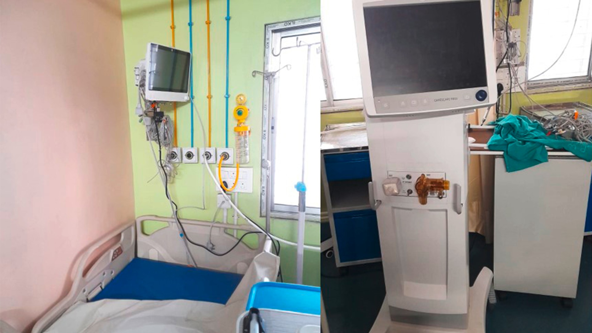 Picture of a treatment room with various medical devices