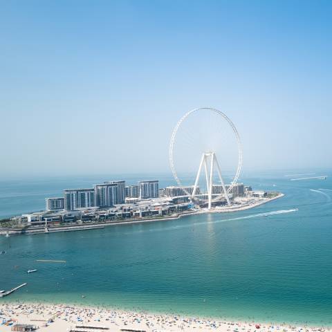 Dubai at dusk - ferris wheel