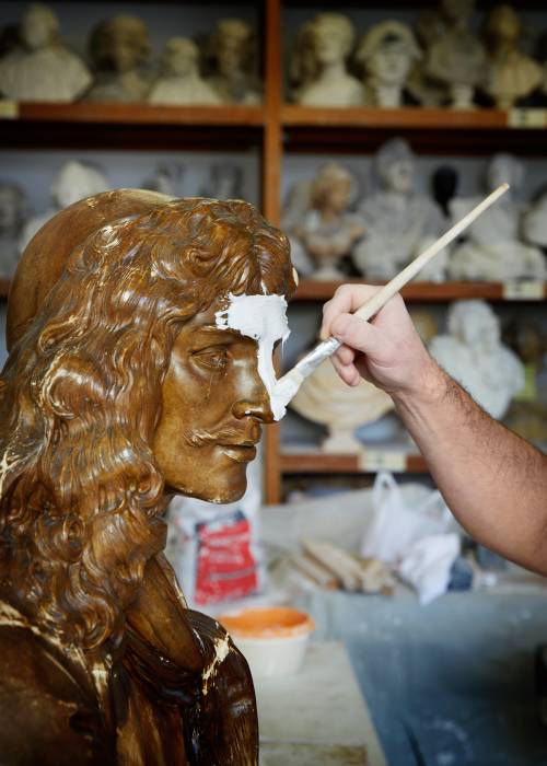 Original sculpture is protected from being damaged