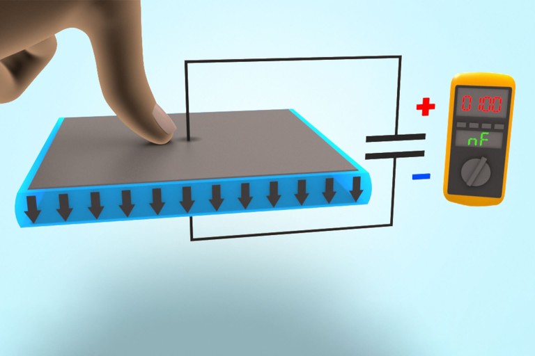 funktionsweise eines Aktuators und Sensors aus NEXIPAL&reg;-Laminat