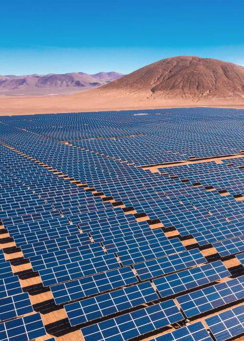 Solar park in the desert