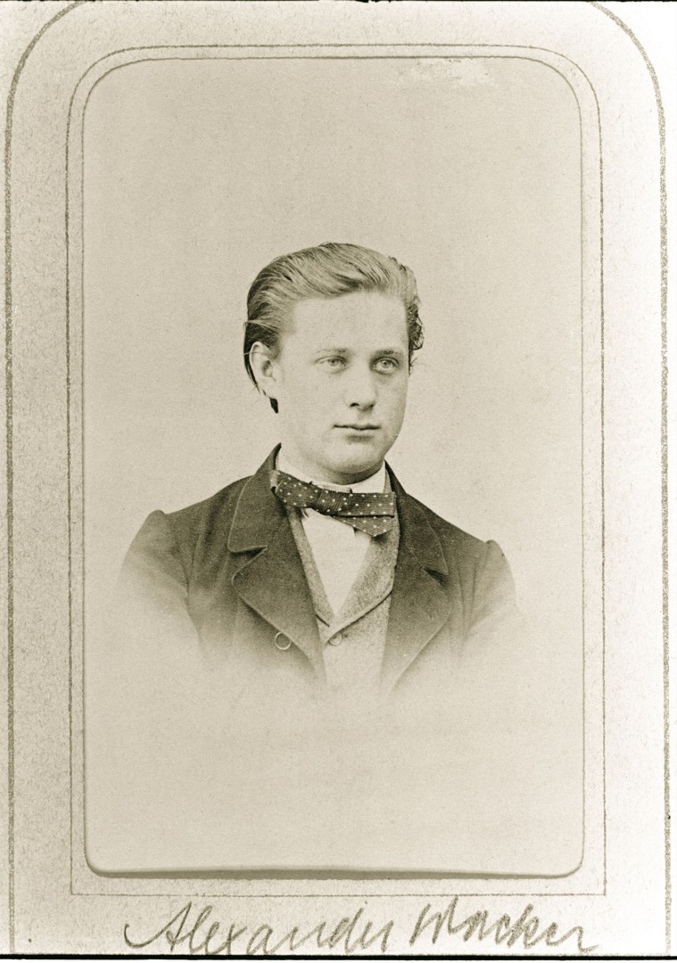 1863年在Schwerin学商时的亚历山大·瓦克