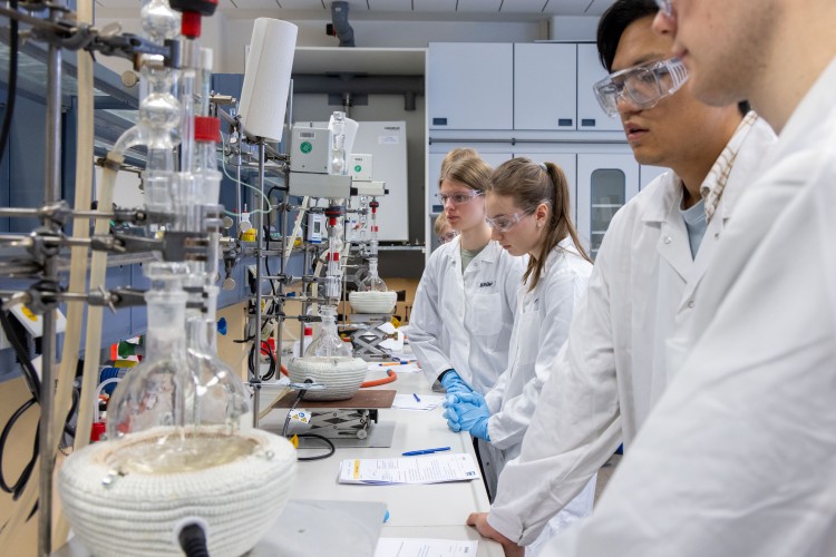 Lab with young scientists